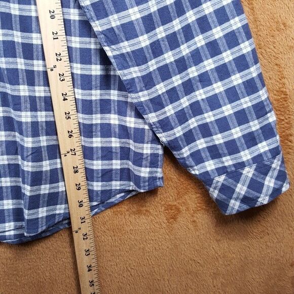 RAILS Mens Shirt XXL Blue Plaid Button Down Check REID Midnight Melange $148 - Picture 8 of 9